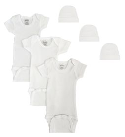 Preemie Unisex Baby Onezies and Caps - 6 Pack