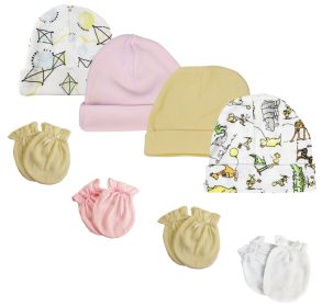 Boys Girls Caps and Mittens (Pack of 8)