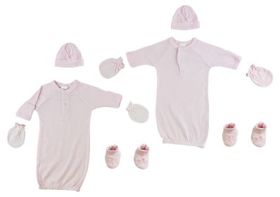 Preemie Gown, Cap, Mittens and Booties - 8 pc Set