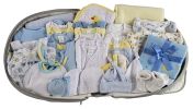 Boys 44 pc Baby Clothing Starter Set with Diaper Bag
