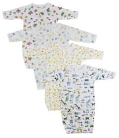 Girls Print Infant Gowns - 4 Pack