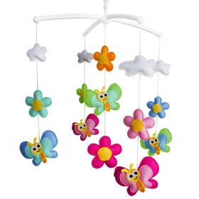 Colorful Butterfly Handmade Baby Musical Crib Mobile Hanging Toy Gift Boys Girls Nursery Room Decor