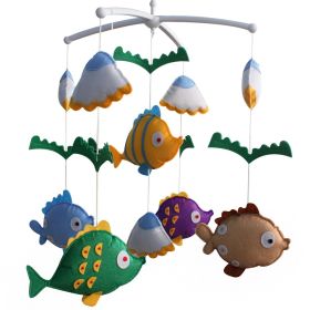 Cute Baby Crib Mobile Nursery Decor Musical Crib Mobile for Girls Boys Baby Shower Gift Baby Mobile; Colorful Ocean Fishes