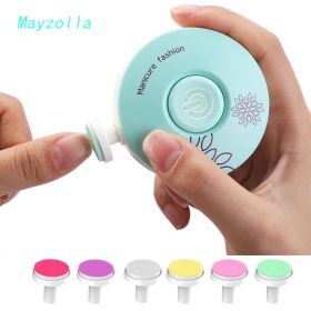 Mini Electric Nail Grinder Baby Children Nail Grinder Portable 6 Heads Baby Nail Clipper Baby Nail Scissor Newborn Nail Grinder Adult Available