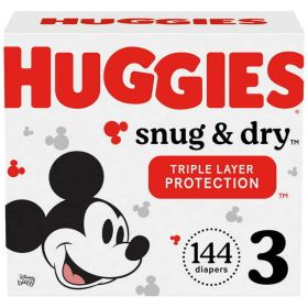 Huggies Snug & Dry Baby Diapers Size 3;  Count 144