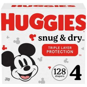 Huggies Snug & Dry Baby Diapers Size 4;  Count 128