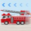 Fire Station Truck Toys with Sound and Light;  Car Toy for Kids 3 4 5 6 Year Old;  6 Mini Cars;  Helicopter;  Road Signs;  Birthday for Boys