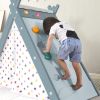 Kids Play Tent - 4 in 1 Teepee Tent with Stool and Climber; Foldable Playhouse Tent for Boys &amp; Girls