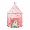 Princess Castle Play Tent; Kids Foldable Games Tent House Toy for Indoor & Outdoor Use-Pink