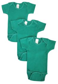 Unisex Baby 3 Pc Onezies (Color: Green, size: Newborn)