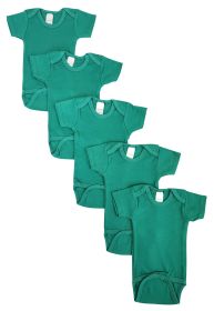 Unisex Baby 5 Pc Onezies (Color: Green, size: Newborn)