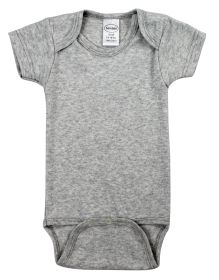 Grey Interlock Short Sleeve Bodysuit Onezie (Color: Grey, size: Newborn)