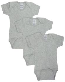 Grey Bodysuit Onezies (Pack of 3) (Color: Grey, size: Newborn)