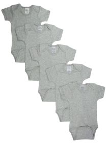 Grey Bodysuit Onezies (Pack of 5) (Color: Grey, size: medium)