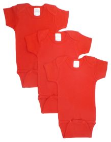 Red Bodysuit Onezies (Pack of 3) (Color: Red, size: large)