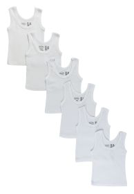 White Tank Top 6 Pack (Color: White, size: medium)