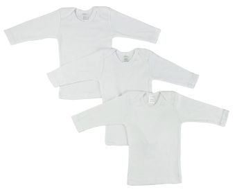 Long Sleeve White Lap T-shirt (Color: White, size: large)