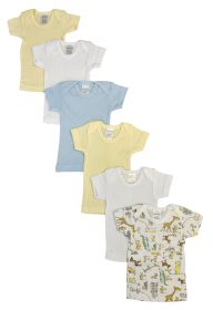 Unisex Baby 6 Pc Shirts (Color: White, size: Newborn)
