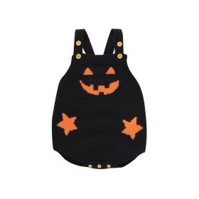 Sleeveless Halloween Jumpsuit For Baby Girls (Option: Black-12to18M)
