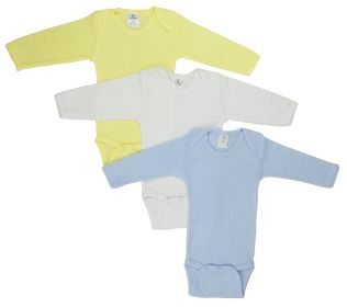 Boys Pastel Long Sleeve Onezie (Color: Blue/Yellow/White, size: large)
