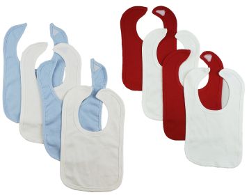 8 Baby Bibs (Color: Blue/White, size: One Size)
