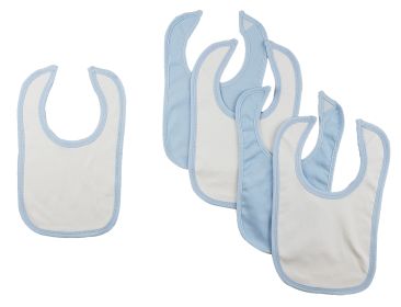 5 Baby Bibs (Color: Blue/White/Black, size: One Size)