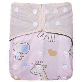 Baby Washable Bamboo Charcoal Cloth Diaper Pants Digital Printing (Option: NO3)