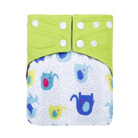 Baby Washable Bamboo Charcoal Cloth Diaper Pants Digital Printing (Option: NO18)