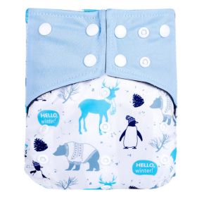 Baby Washable Bamboo Charcoal Cloth Diaper Pants Digital Printing (Option: NO8)
