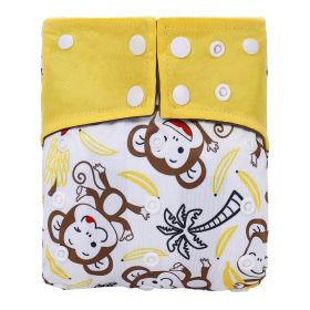 Baby Washable Bamboo Charcoal Cloth Diaper Pants Digital Printing (Option: NO32)