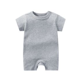 Baby Summer Short Sleeve Boxer Jumpsuit (Option: Gray-59cm)