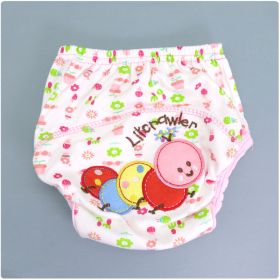 Summer Embroidered Baby Cotton Learning Pants  Diaper Pocket  Waterproof Training Pants  Leak-Proof Breathable Bread Pants (Option: Caterpillar-100 yards)