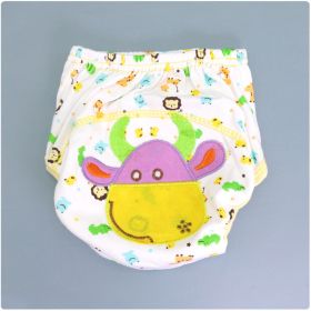 Summer Embroidered Baby Cotton Learning Pants  Diaper Pocket  Waterproof Training Pants  Leak-Proof Breathable Bread Pants (Option: Cows-100 yards)