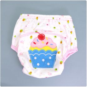 Summer Embroidered Baby Cotton Learning Pants  Diaper Pocket  Waterproof Training Pants  Leak-Proof Breathable Bread Pants (Option: Ice cream-100 yards)