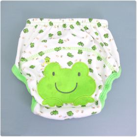 Summer Embroidered Baby Cotton Learning Pants  Diaper Pocket  Waterproof Training Pants  Leak-Proof Breathable Bread Pants (Option: Frog-100 yards)