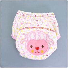 Summer Embroidered Baby Cotton Learning Pants  Diaper Pocket  Waterproof Training Pants  Leak-Proof Breathable Bread Pants (Option: Sheep-100 yards)