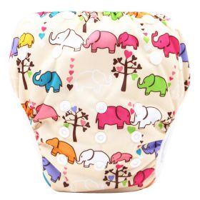 Baby Swimming Trunks Convenient And Hygienic Baby Leak-Proof Swimming Suit (Option: Elephant group)