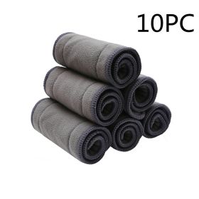 Folds To Prevent Side Leakage, Washable And Reusable Diapers (Option: 5layers of bamboo charcoal10PC)