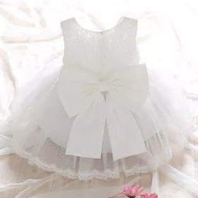 Girl's Clothes Korean Fashion Summer Clothes First Year Old (Option: White Sleeveless-130cm)