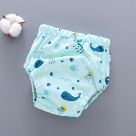 Baby Training Pants Washable 6-layer Gauze Diaper Cover (Option: Underwater World-L Code-5PCS)