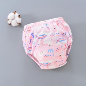 Baby Training Pants Washable 6-layer Gauze Diaper Cover (Option: Rainbow Horse-L Code-5PCS)
