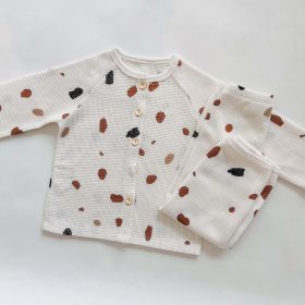 Children's Printed Home Pajama Set (Option: Small Spot-110cm)