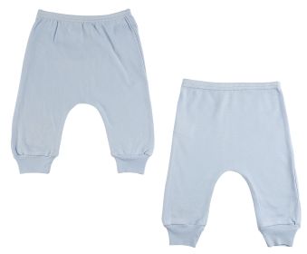 Infant Blue Jogger Pants - 2 Pack (Color: White, size: Newborn)