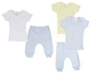Infant Boys T-Shirts and Joggers (Color: Blue/Blue, size: large)