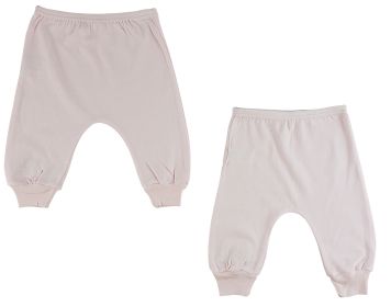Infant Pink Jogger Pants - 2 Pack (Color: White, size: Newborn)