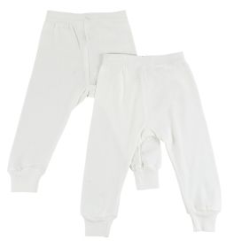 White Long Pants - 2 Pack (Color: White, size: Newborn)