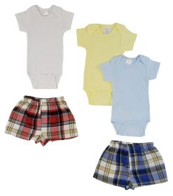 Infant Onezies and Boxer Shorts (Color: Blue, size: Newborn)