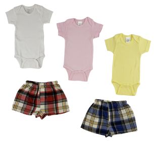 Infant Onezies and Boxer Shorts (Color: pink, size: Newborn)