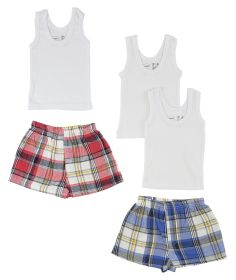 Infant Tank Tops and Boxer Shorts (Color: White, size: Newborn)