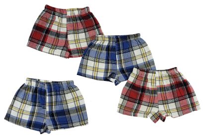Infant Boxer Shorts - 4 pc Set (Color: Blue/Red, size: Newborn)